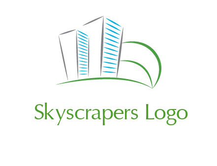 swoosh buildings construction logo