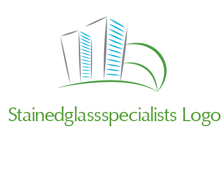 swoosh buildings construction logo