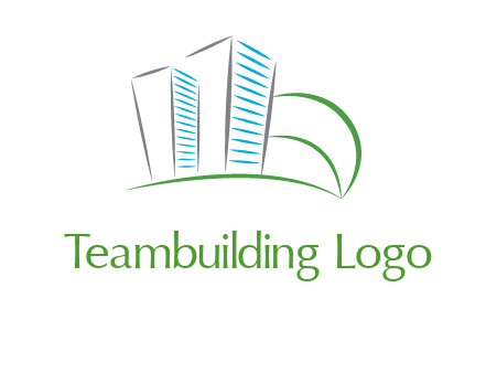 swoosh buildings construction logo