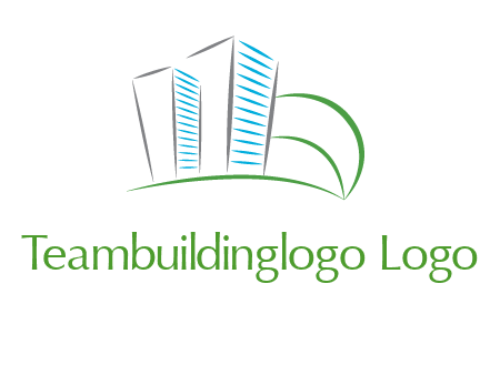 swoosh buildings construction logo