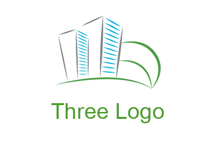 swoosh buildings construction logo