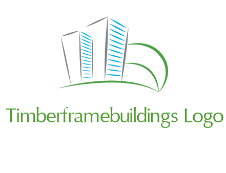 swoosh buildings construction logo