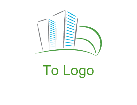 swoosh buildings construction logo