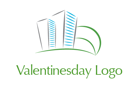 swoosh buildings construction logo