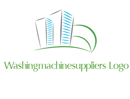 swoosh buildings construction logo
