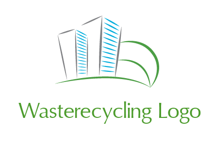 swoosh buildings construction logo