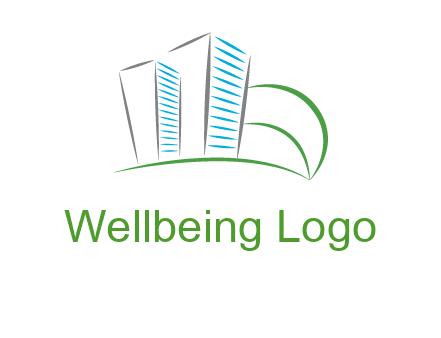 swoosh buildings construction logo