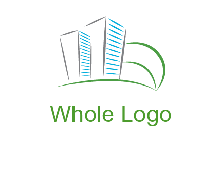 swoosh buildings construction logo