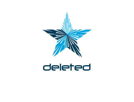 Star with fireworks effect symbol logo