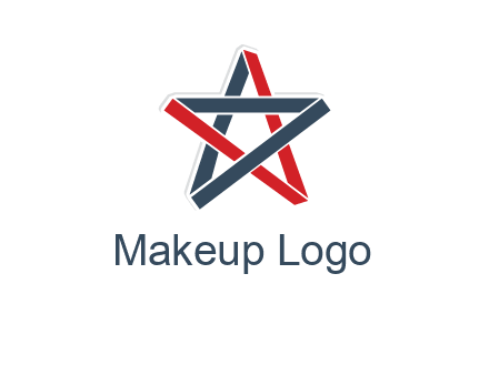 red and blue strips star logo