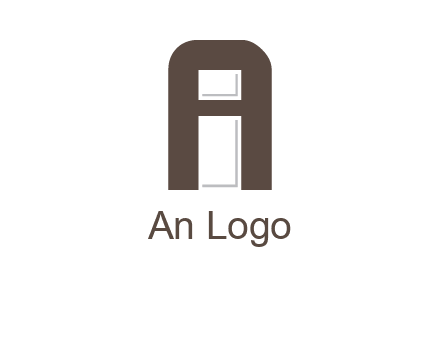 Letter i inside letter A