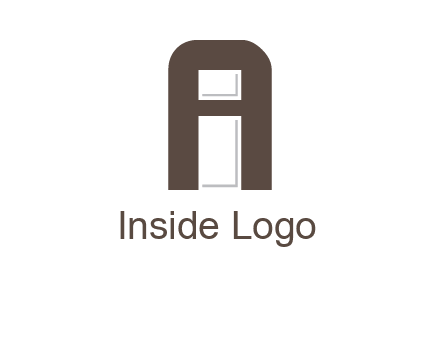 Letter i inside letter A