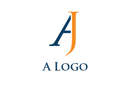 abstract letter A forming from letter J