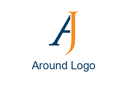 abstract letter A forming from letter J
