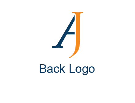 abstract letter A forming from letter J