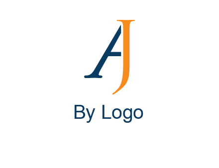 abstract letter A forming from letter J