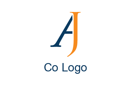 abstract letter A forming from letter J