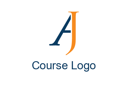 abstract letter A forming from letter J