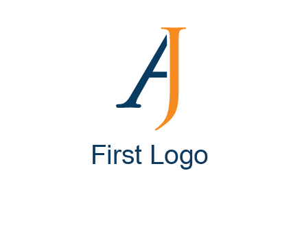 abstract letter A forming from letter J