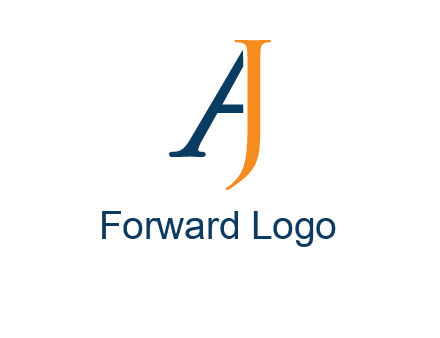 abstract letter A forming from letter J