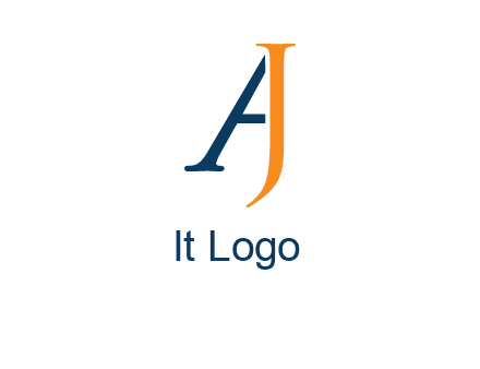 abstract letter A forming from letter J