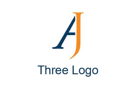 abstract letter A forming from letter J