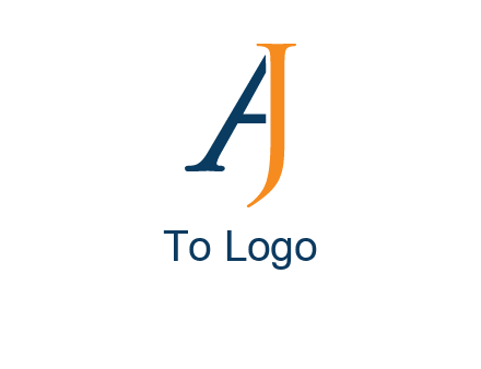 abstract letter A forming from letter J