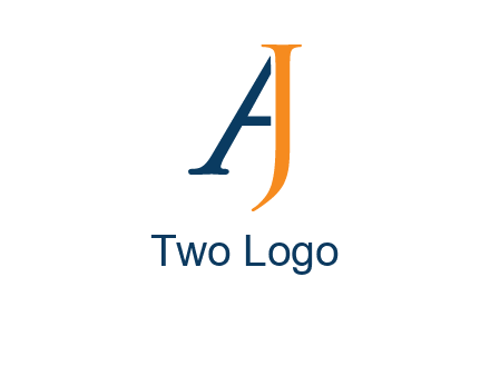 abstract letter A forming from letter J
