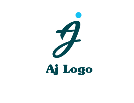 uppercase A joined with lowercase J