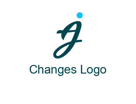 uppercase A joined with lowercase J