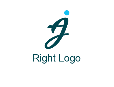 uppercase A joined with lowercase J