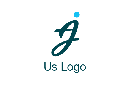 uppercase A joined with lowercase J