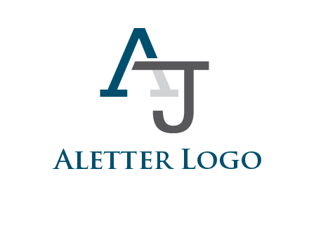 letter A and J entwined