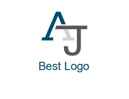 letter A and J entwined