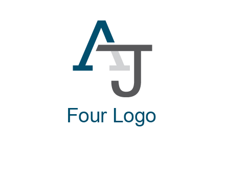 letter A and J entwined