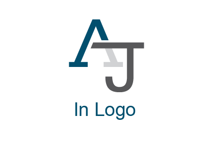 letter A and J entwined