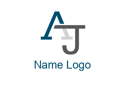 letter A and J entwined