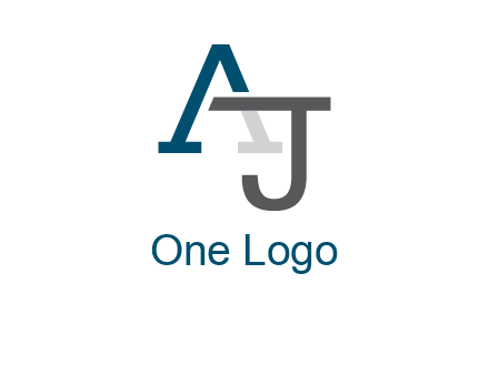 letter A and J entwined