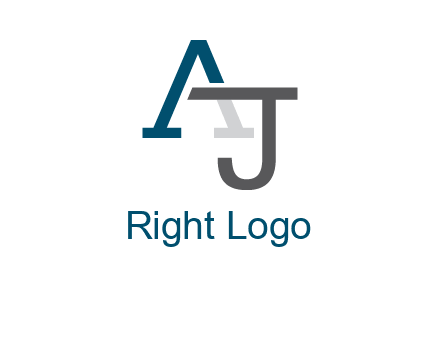 letter A and J entwined