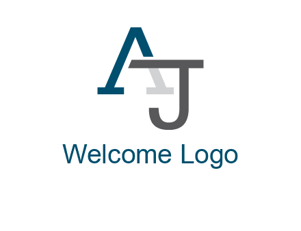letter A and J entwined