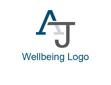 letter A and J entwined
