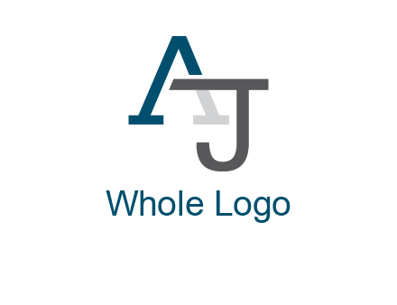 letter A and J entwined