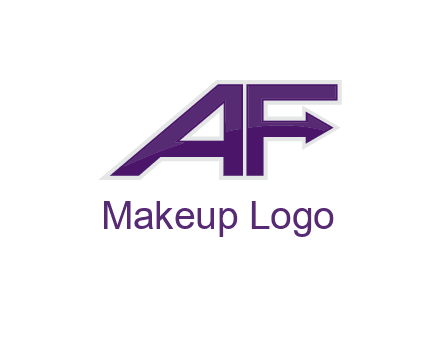 letter A and letter F with an arrow