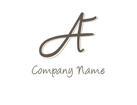letter F entwined with cursive letter A