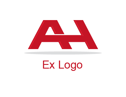 abstract letter A and letter H joined together