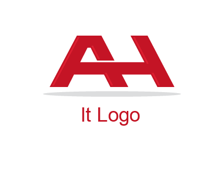 abstract letter A and letter H joined together