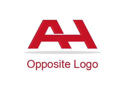 abstract letter A and letter H joined together