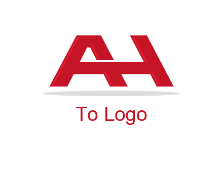 abstract letter A and letter H joined together
