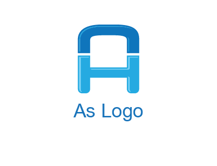 Letter H inside letter A logo