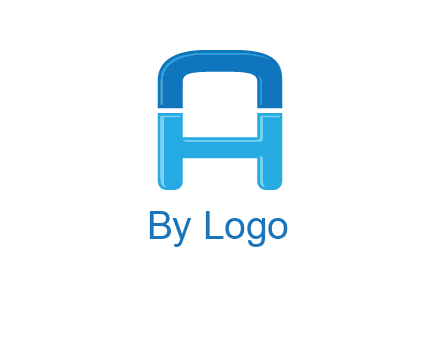 Letter H inside letter A logo